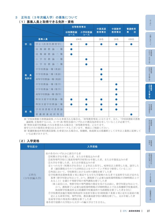 通信教育課程 学生募集要項2026 IPU・環太平洋大学